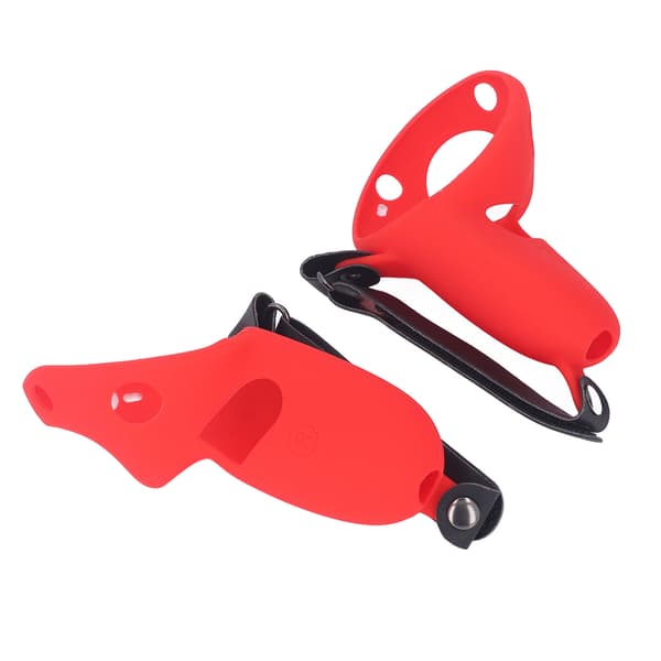 2 st Touch Controller Grip Cover Silikongreppskydd med Knogremmar för Meta Quest Pro Röd