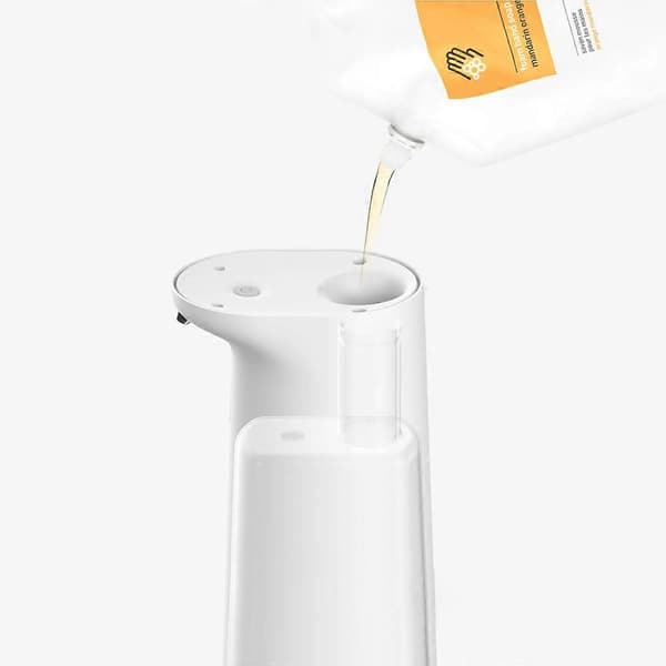 Smart automatisk skumsæbedispenser - Bærbar berøringsfri håndsæbepumpe til hjemmet White