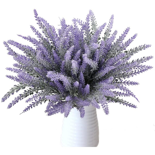 8 buntar vacker bukett med lila lavendel dekorativa konstgjorda växter konstgjorda blommor - lila
