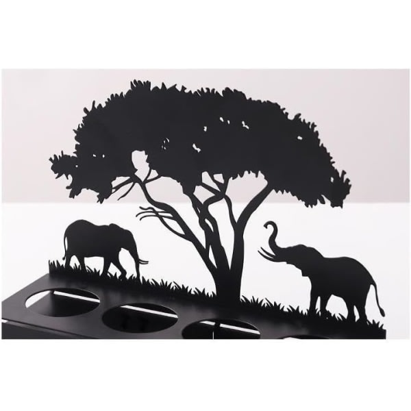 Den nya IC Metallljushållare Elefant Elefant Träd Silhuett värmeljusstake Kreativ heminredning Jul Bröllopsbordsdekoration
