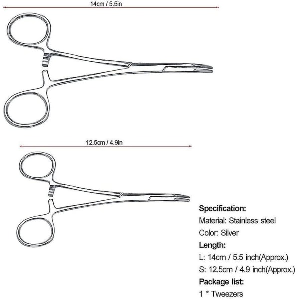 2st Öronlås för husdjur Pincett Hundöron Hårextraktor Groomers Scissor Dog Grooming Lock Pincett S+l