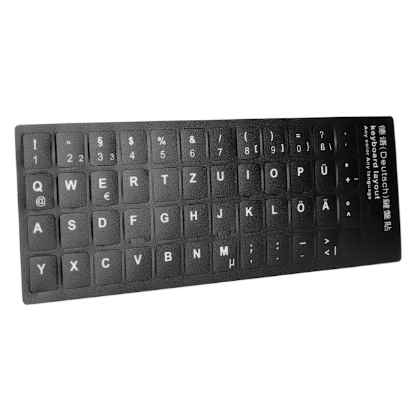 Erstatningsmærkat til tysk tastatur til bærbar computer