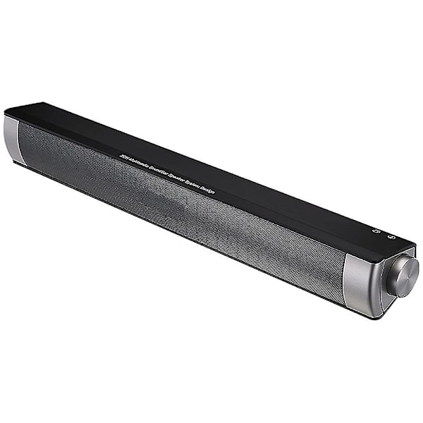 Datorhögtalare, Computer Sound Bar, Stereo USB driven Mini Soundbar-högtalare Silver gray