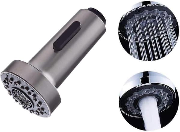 2 moduser sprayhode kjøkkenkran reservespray, sprayhode universelt G1/2 kranhode, sprayhode (børstet nikkel)
