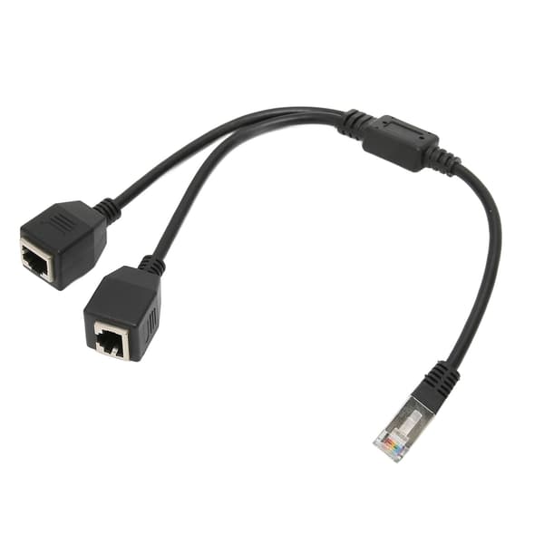 Stabil højhastigheds RJ45 Ethernet splitterkabel - 1 han til 2 hunporte