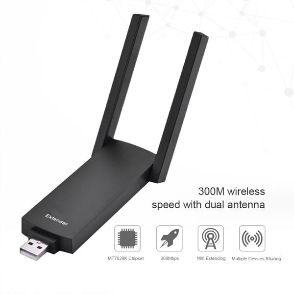 Bärbar Dual Antenn WiFi Signal Range Extender