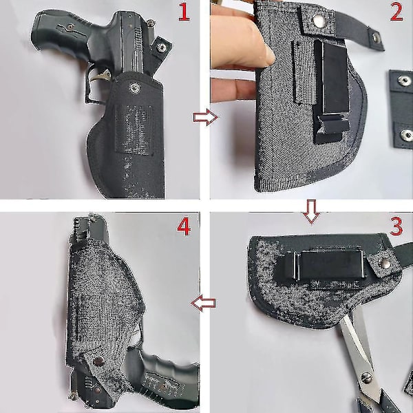 Universal Dold Holster Bälte Taktiskt Vapenholster För Alla Storlekar Handvapen