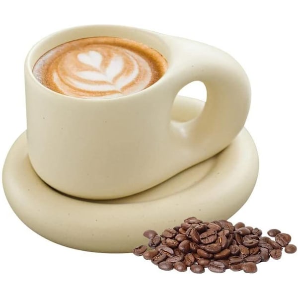 kaffekoppar, kaffekoppar, fat X0b9 för kontor och koreanskt keramiskt kaffe