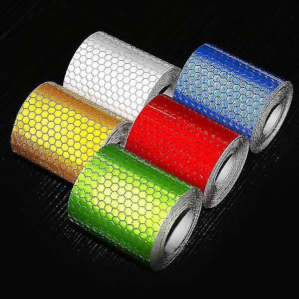 Reflextejp 3 m X 50 mm vattentät reflektor varningsdekaler Högintensiv självhäftande säkerhetstejp 1pcs Red