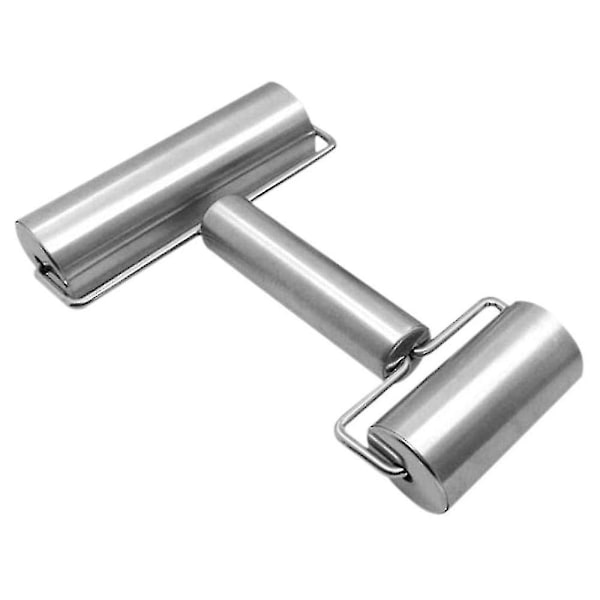 Stainless Steel Rolling Pin Pastry And Pizza Double Dough Baker Roller Kitchen Utensils Ideal For Baking Dough, Pizza, Pie, Pastries, Pasta And Cookie