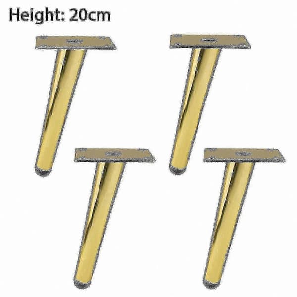 【BQ】4st Rostfria Koniska Möbelben i Järn för Soffbord 20cm 4PCS Titanium