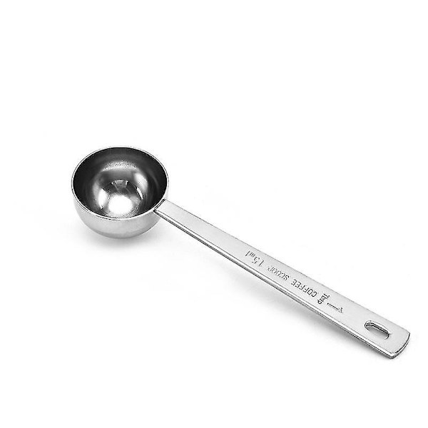 2 st kaffemätskopa 1 matsked långskaft i rostfritt stål för kaffe, mjölkpulver, fruktpulver