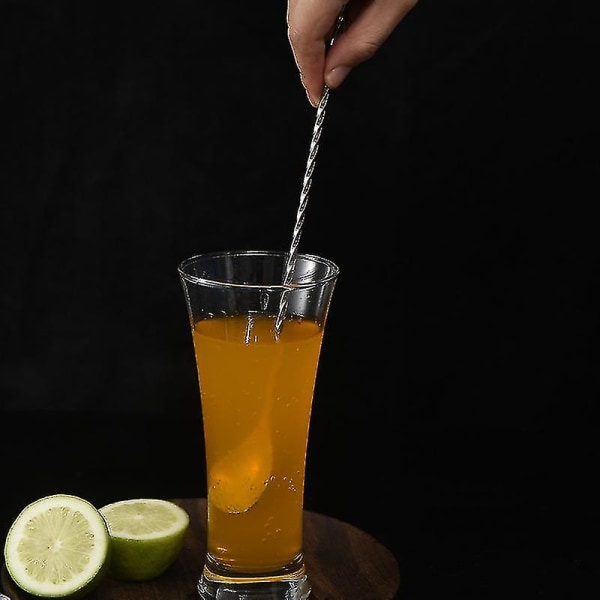 Ruostumattomasta teräksestä valmistettu cocktailbaari spiraalikuvioinen juomasekoitin mutasekoitin kierresekoituslusikka keittiövälineet