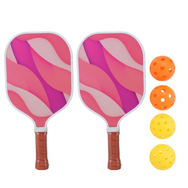 Pickleball Sæt med Glasfiber Paddle og Bolde til Udendørs Konkurrence