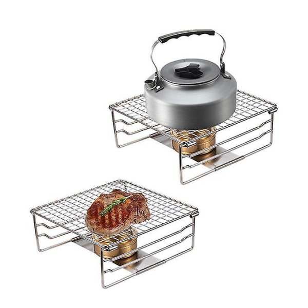 Sammenleggbar Utendørs Mini Grilling Mesh Vannkoker Grill Bbq