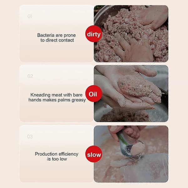 Köttbullemaskin, 5 köttbulleverktyg Köksköttbulleform Ny white