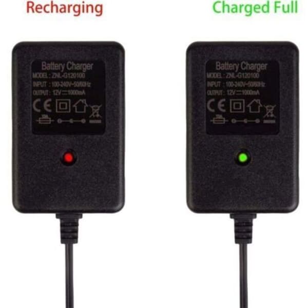 Elbilsladdare för barn 12V 1A - Blybatterier - AC-ingång 100-240V