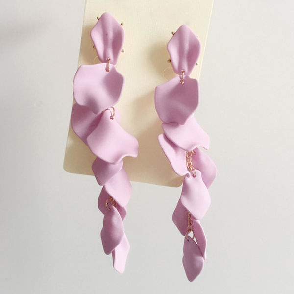 1 Pair Exquisite Dangle Earrings Wear Resistant Acrylic Long Women Dangle Drop Earrings Jewelry Accessories White
