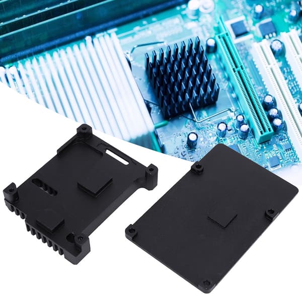 Emolevyn kotelo, musta alumiiniseos, sopii RaspberryPi 3 Model B 2b/3b+