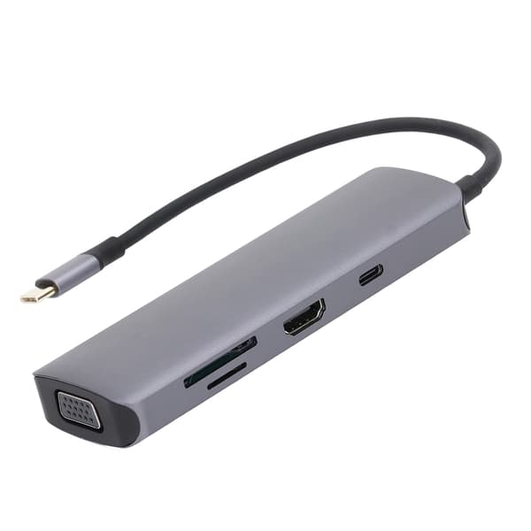 9 i 1 USB C Dockingstasjon Aluminiumlegering Dobbel Skjerm Hub Adapter