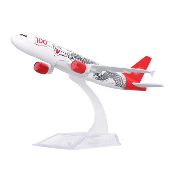 Legeringsflymodel med stabil base Simuleret præcis skala 14 cm vinge længde Flymodel