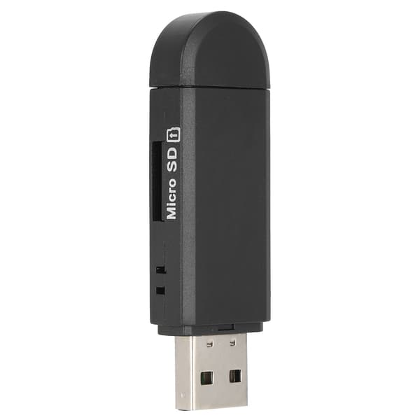 OTG/USB2.0 Kortlæser Multifunktionel Højhastigheds Kortlæser til Win XP/Win10/Win8/Win7 Sort