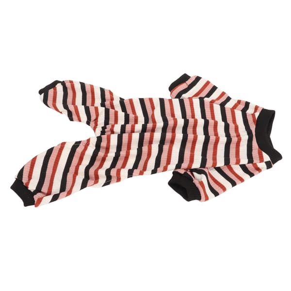 Stribede Hundepyjamas Let Varmt Strækbart Jumpsuit til Forår