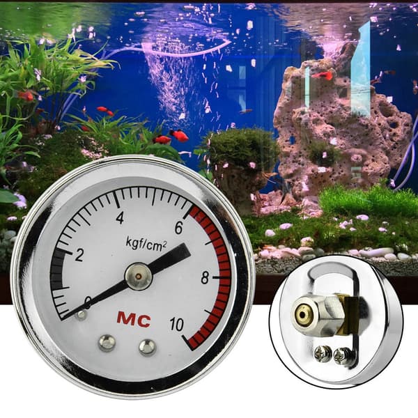 Akvarium CO2 tryckmätare för DIY Fish Tank
