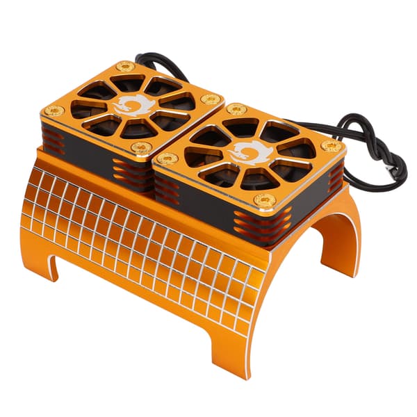 Dobbelt køleventilator køleplade til RC motor aluminiumslegering 5 til 7,4V Traxxas tilbehør