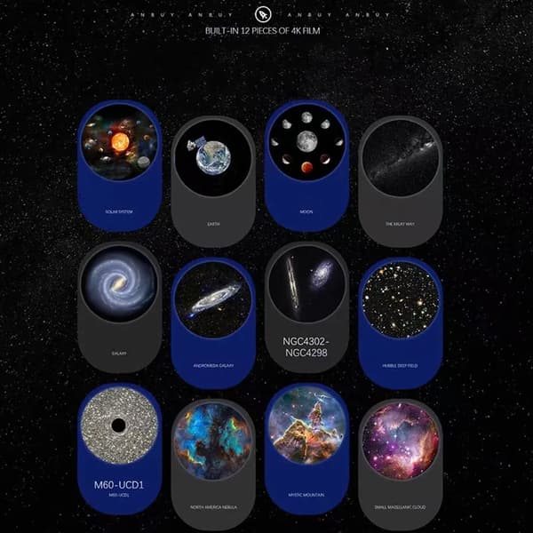 Stjerneprojektor med Planetarium LED Galaxy Lampe hvid white