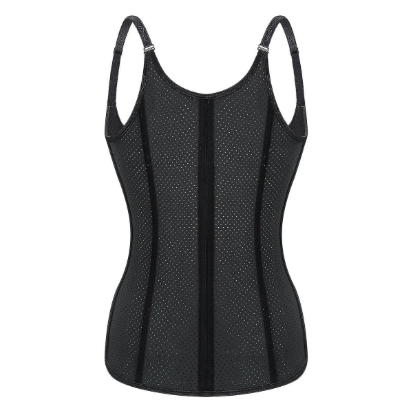 Ladies stansning Shapewear Latex stöd för bröst och bukbälte Black XL