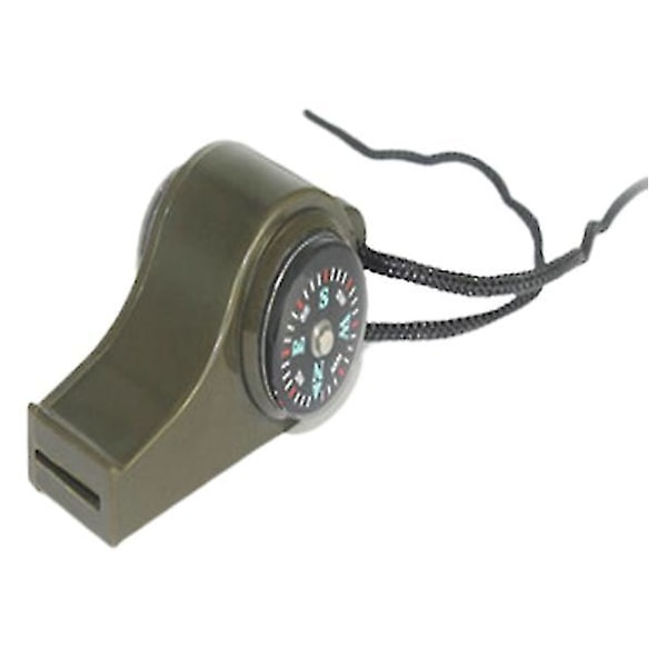 2-pack utomhus whistle kompass termometer 3 i 1 visselpipa överlevnad visselpipa fältträning överlevnadsverktyg