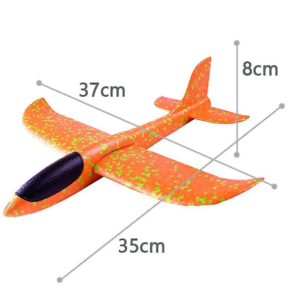Hhcx-foam Plane Throwing Glider Toy Airplane Inertial Foam Epp Flying Toy Plane Model Outdoor Fun Sports Planes Toys For Children Blue Glider