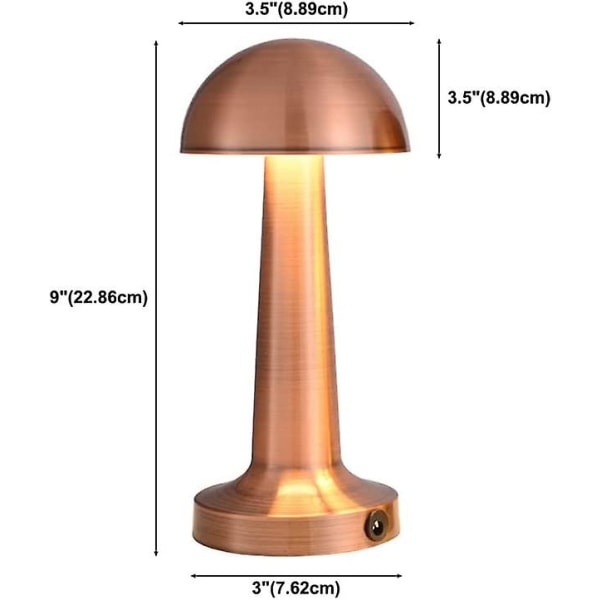 Touch Sensor Bar Uppladdningsbara bordslampor (gyllene)