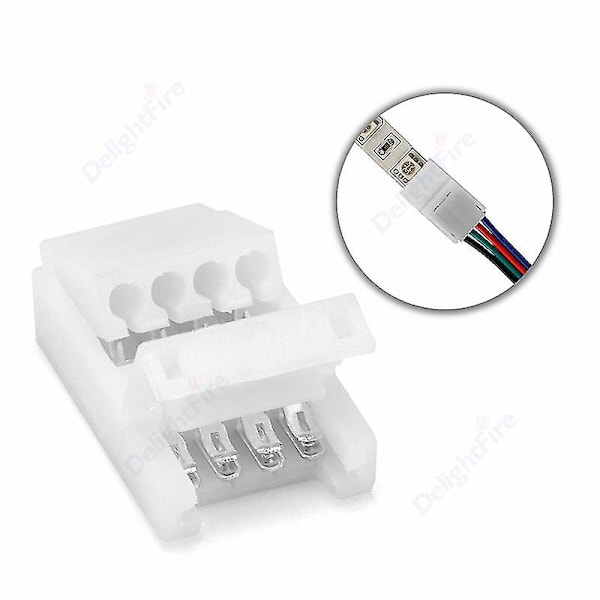 Led Strip Connector 2/3/4 Pin 8/10mm Justerbar vinkelkontakt för 3528/5050 Smd Rgb Led Strip Lights 90 Degree Corner gray 50 pcs