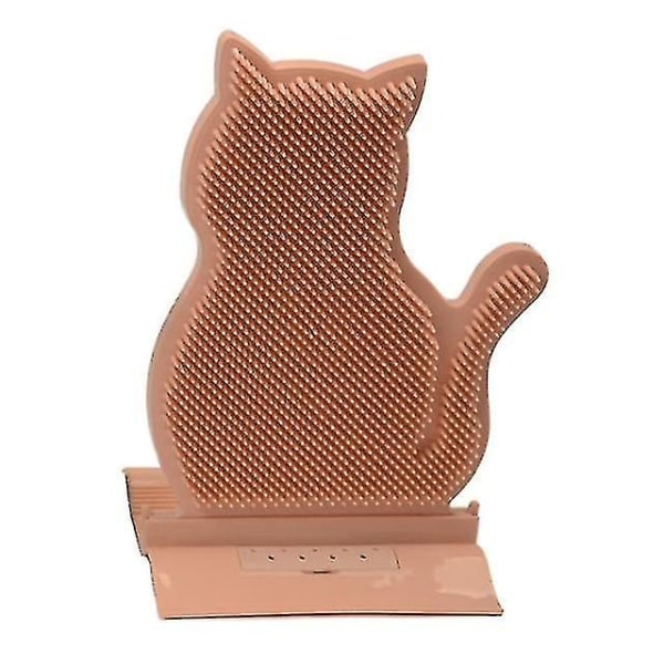 Hhcx-1pc New Fixed Door Seam Cat Hair Remover Hair Scratching Massage Brush Cat Scratch Cat Toys(orange)