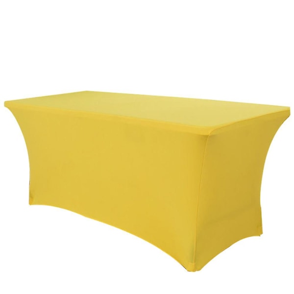 4/6/8ft spandex duk rektangulär stretch bordsöverdrag Cover 8FT(244*76*76cm) Yellow