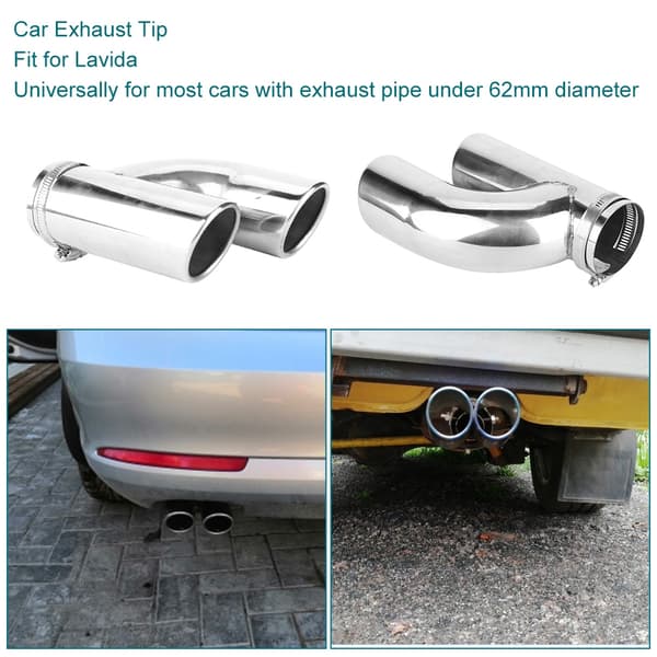 Universal biludstødningsrørspids - cirkulær skrå ende, dobbelt udad bagerste baghals (62MM)