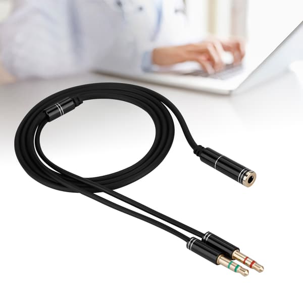 Adapter til 3,5 mm lydforlængerkabel til hovedtelefondeler