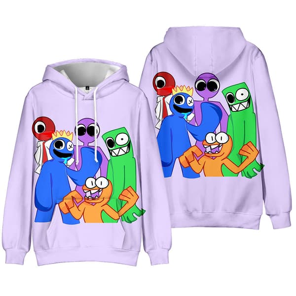 【BQ】Roblox Rainbow Friends Barneklær for Barn Vinter Hettegenser Genser D D 140cm