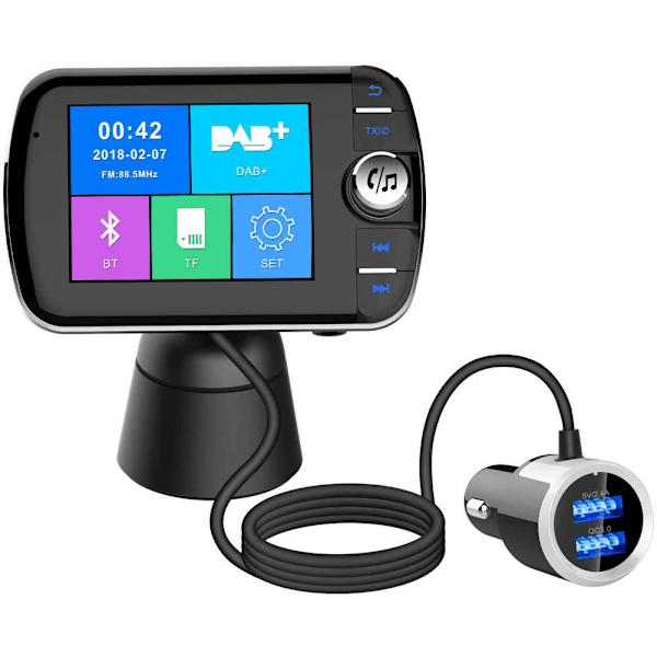 Den nya Trådlös Bluetooth FMsändare med LCDskärm