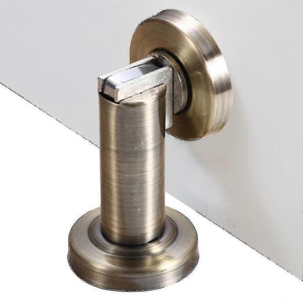 Moderne magnetisk dørstopper i børstet rustfritt stål Green bronze