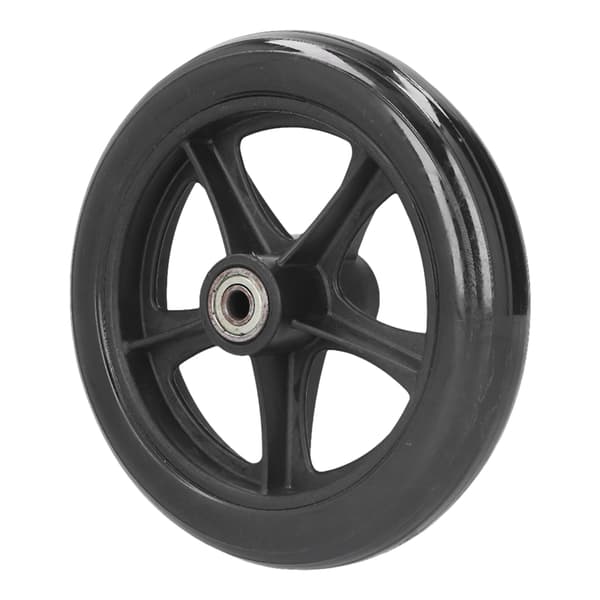 Hjul til kørestol, udskiftning 16 cm PU Walker Caster tilbehør med kugleleje sort