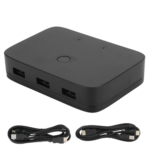 HDMI KVM Switch Box 2 Port Computer Host 2-i-1-ud USB Deling Mus Tastatur Printer 201H