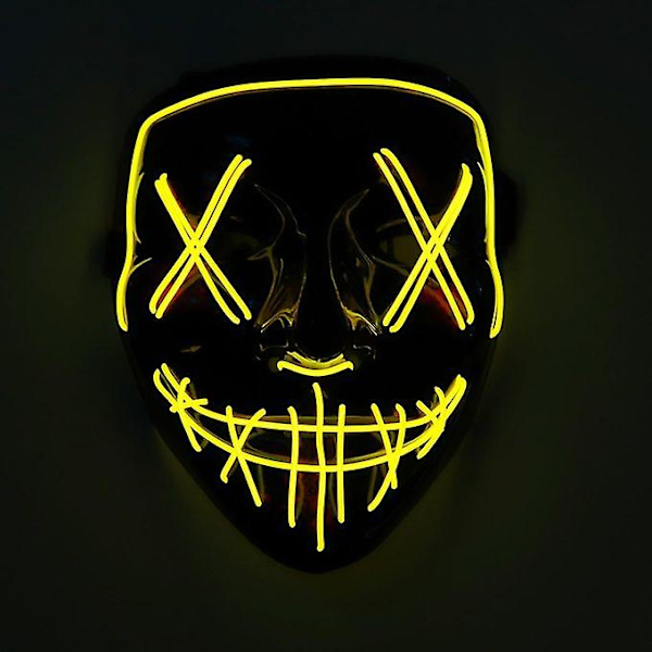 5 Mode Halloween Led Light Up Party Cosplay Skrämmande F - Lila B
