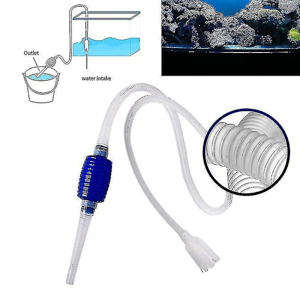 Aquarium Siphon Fish Tank Siphon Dammsugarpump Halvautomatiskt vattenbytesfilter