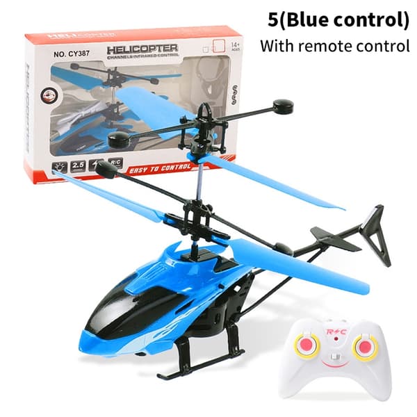 【BQ】Fjæring RC Helikopter Fallbestandig Induksjonsfjæring Ai - Perf 5(Blue control)