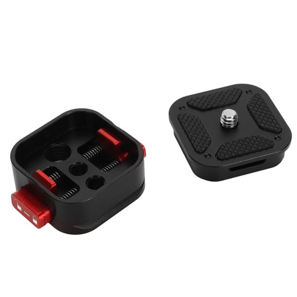 Mini Quick Release Plade 1/4 Skruehulholder Kamera Quick Release Plade til Kameramonitorer Stativer Mikrofoner