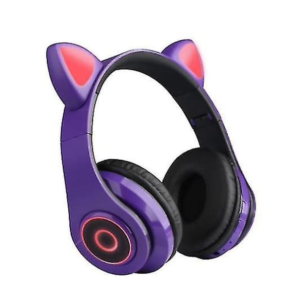 Bluetooth Cat Ear-hodetelefoner purple