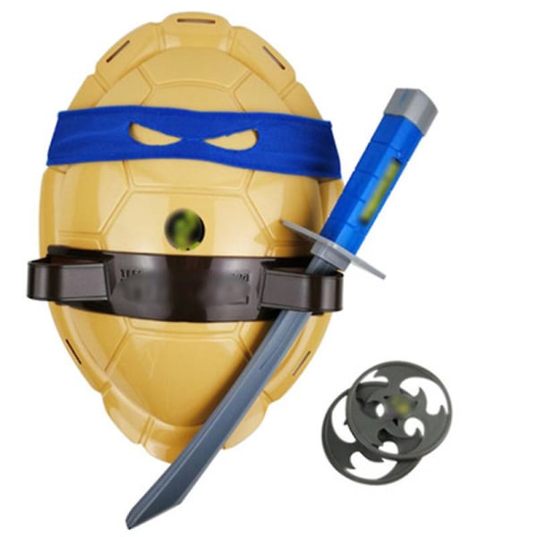 Anime Film Tecknad Ninja Leksaker Action Figur Sköldpaddor Pansar Vapen Leo Raph Mikey Donfigure Cosplay Shell Rekvisita För Barn Present BLUE 1